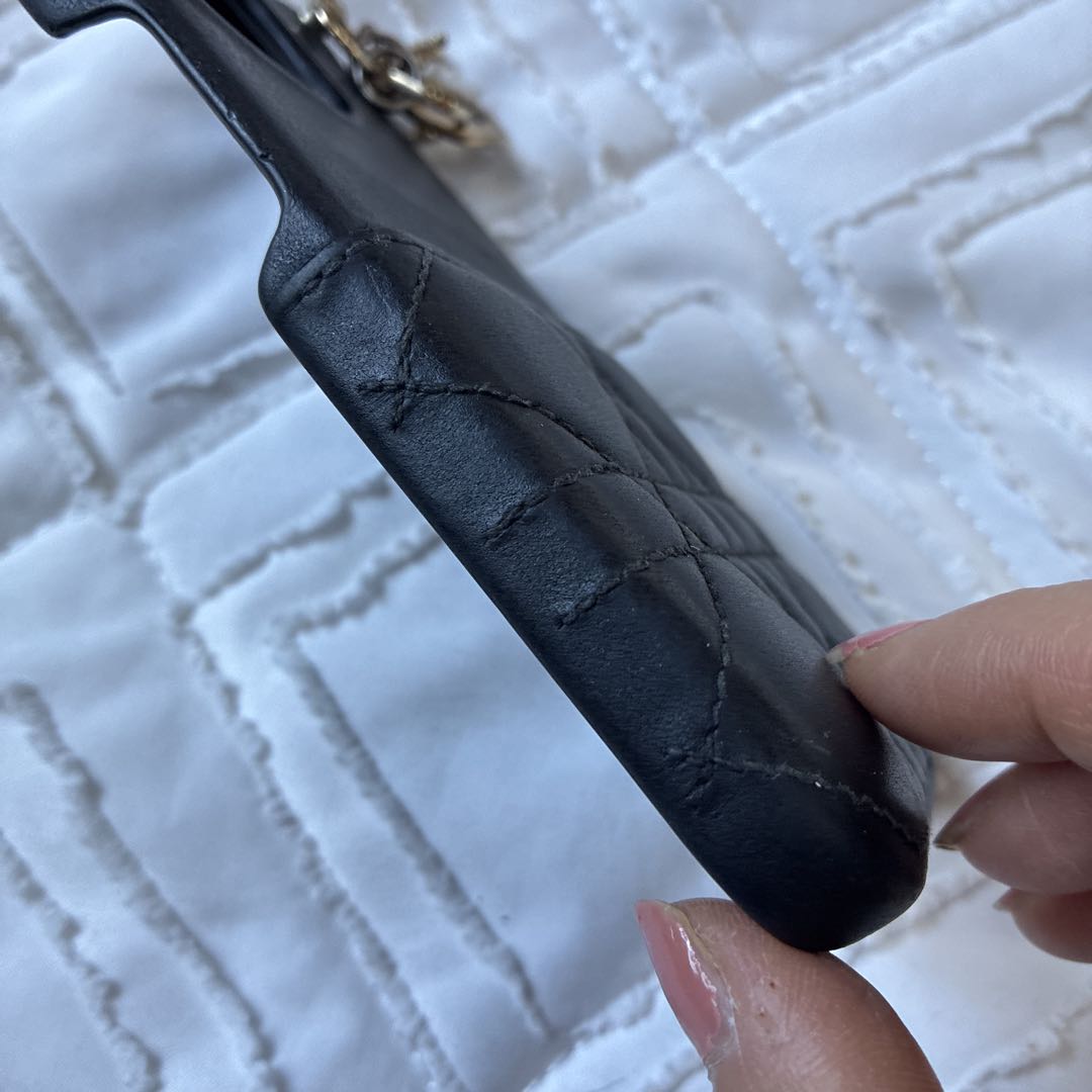 クリスチャンディオール ブラック キルティング iPhoneケース 13Pro