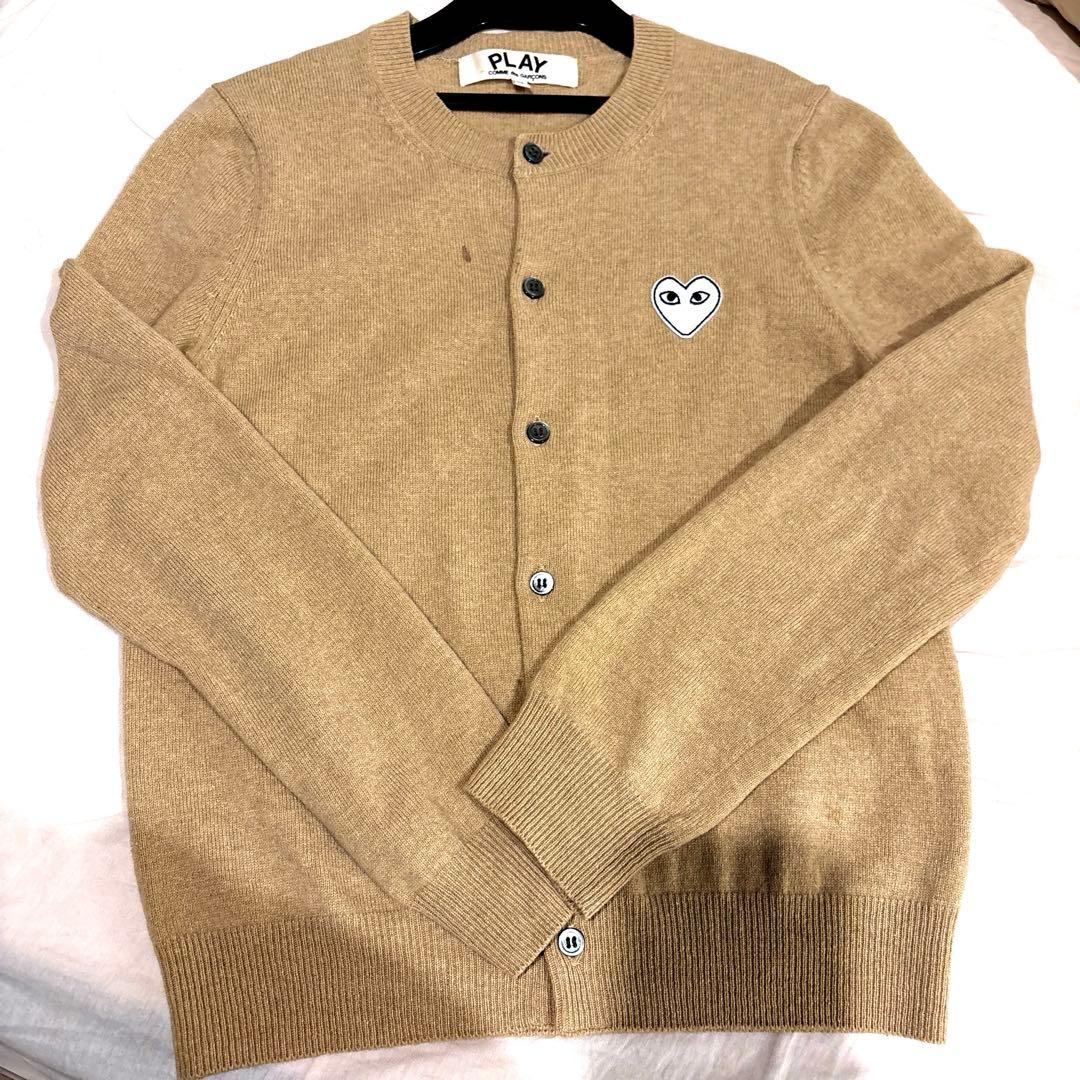 PLAY COMME des GAR CONS ベージュ　カーディガン M