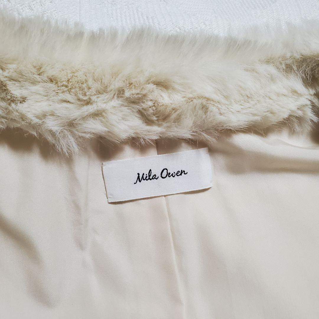 ミラオーウェン 金ボタンクロップドファージャケット