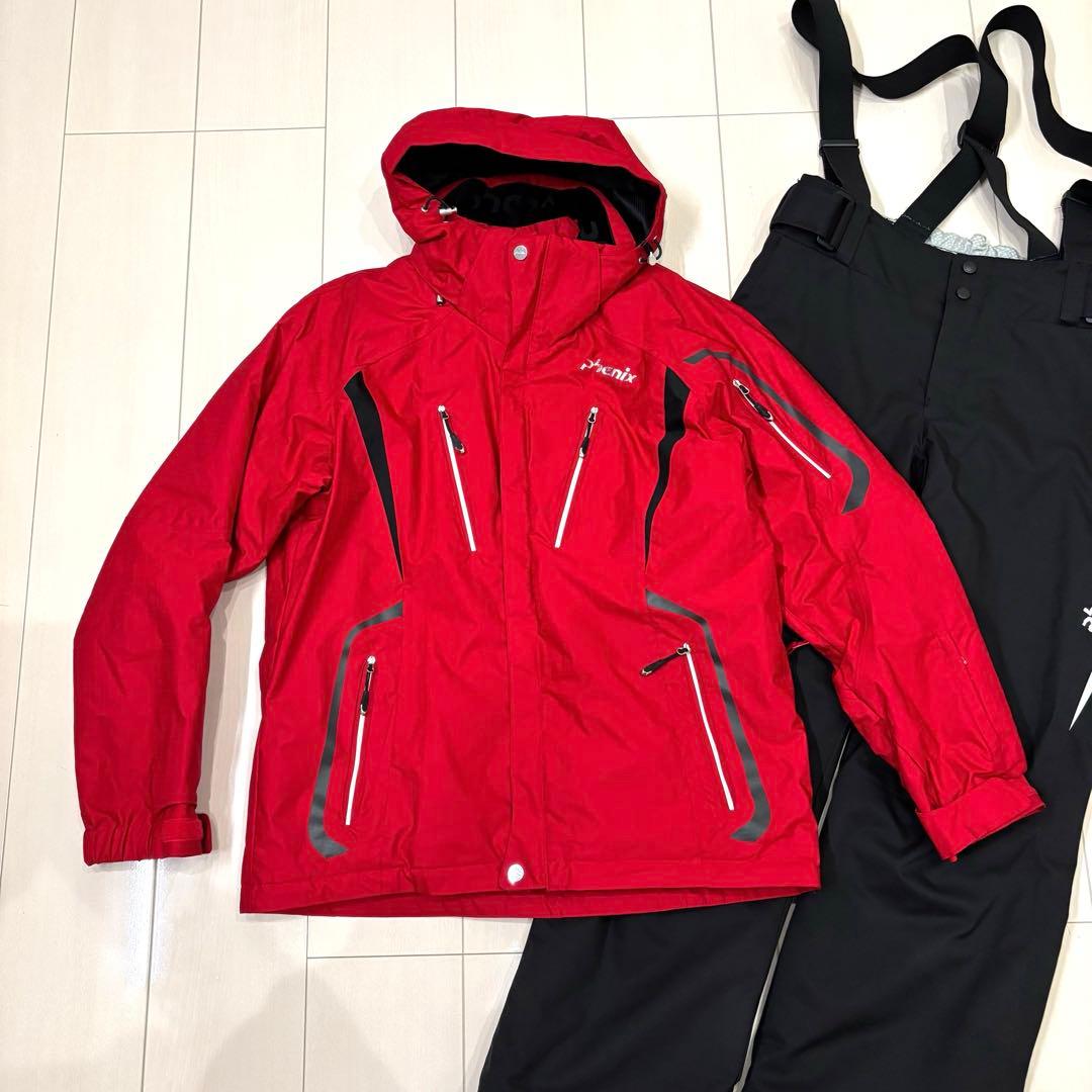 フェニックス メンズスキーウェア上下 セット L レッド×ブラック
