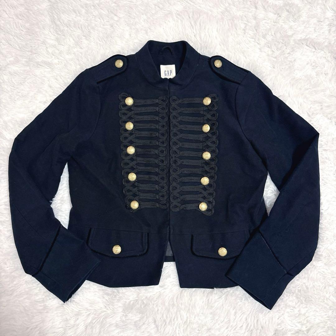 希少　GAP ギャップ ナポレオンジャケット　金ボタン　ブラック　L