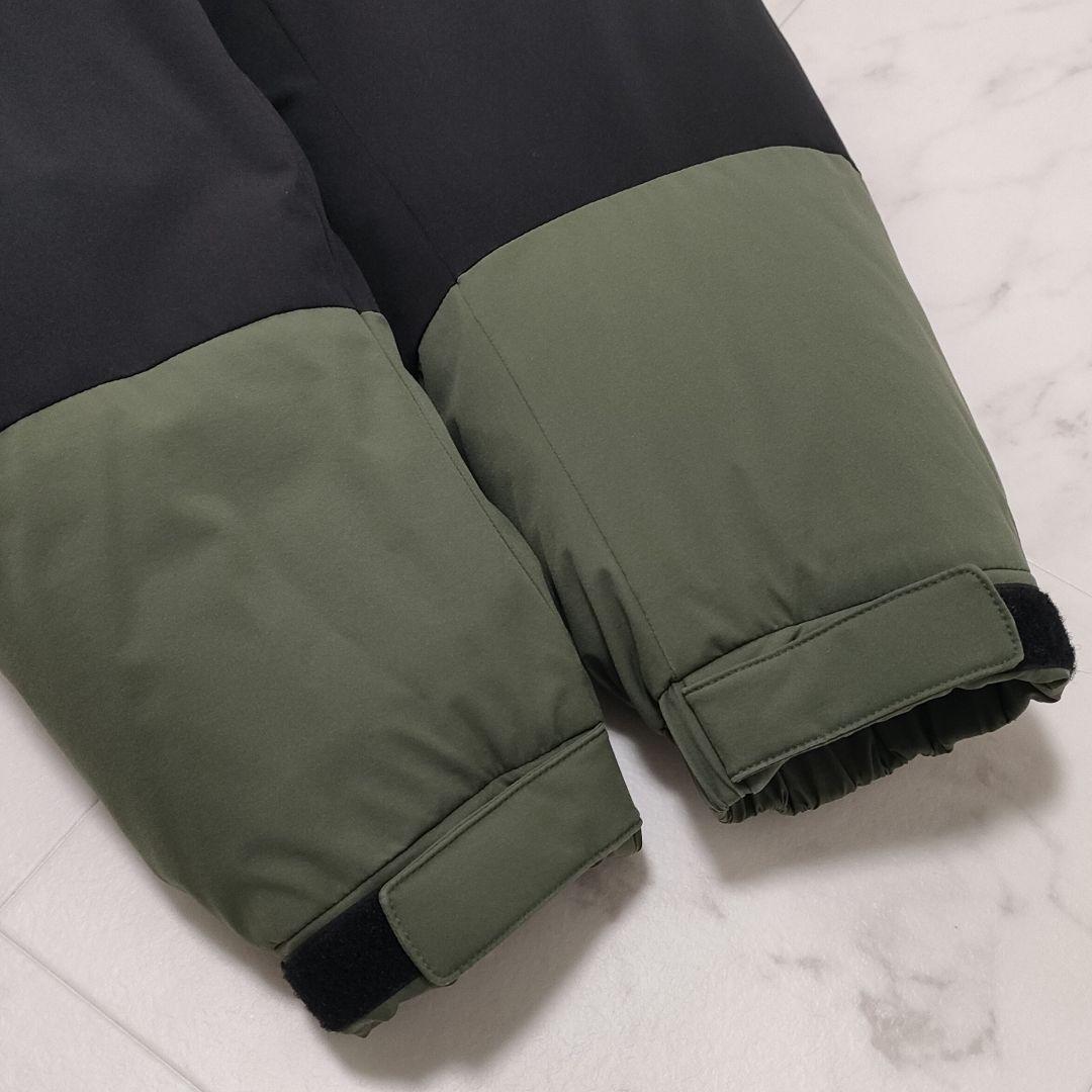 ファーストダウン　別注　パネルショートダウンジャケット　フード　カーキ　Mサイズ