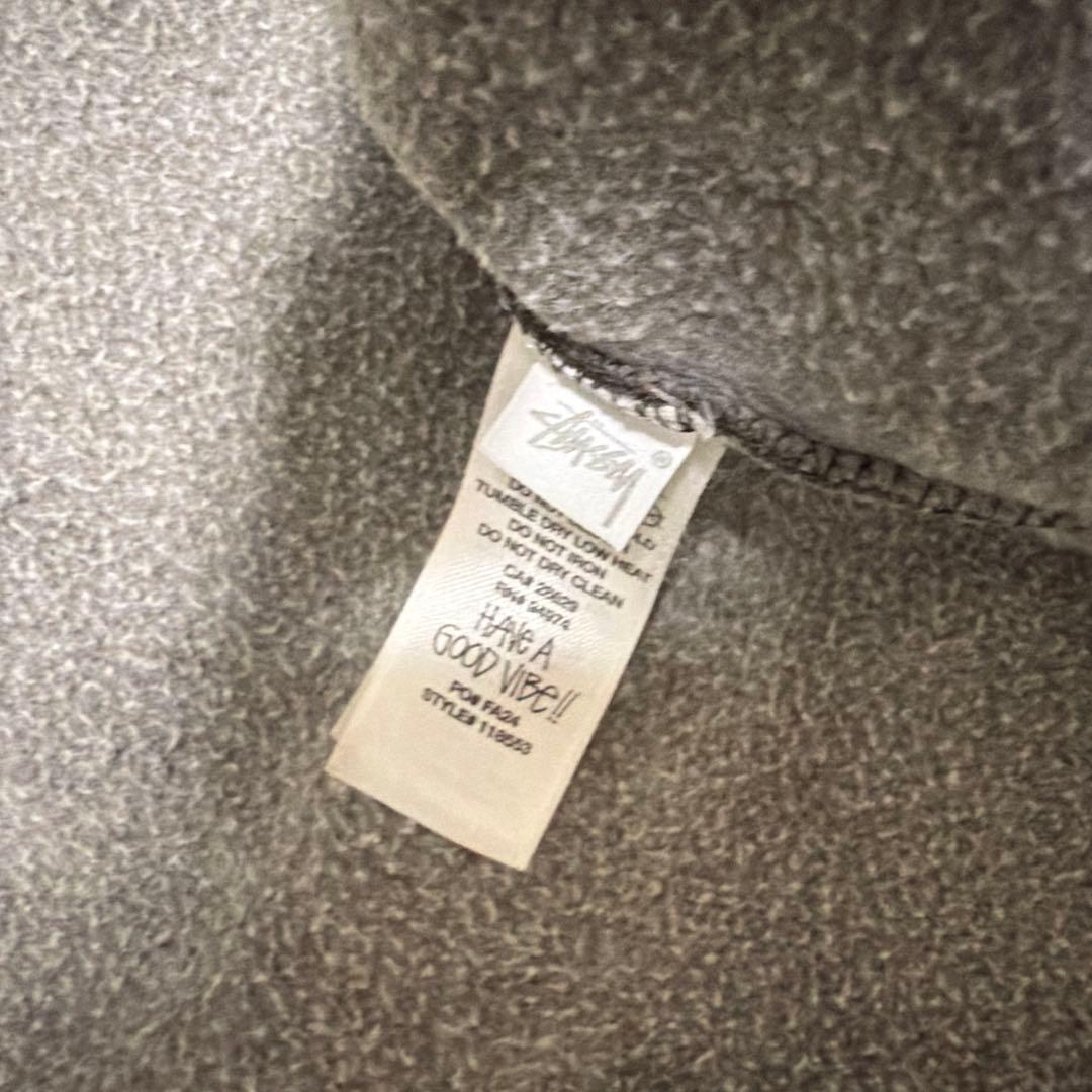 STUSSY オリーブ フーディ Mサイズ　ジップパーカー