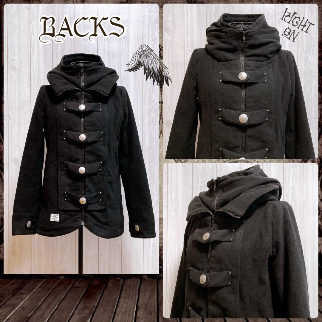 中綿 コート ジャケット 黒 平成ギャル y2k ダークコア パンク グランジ