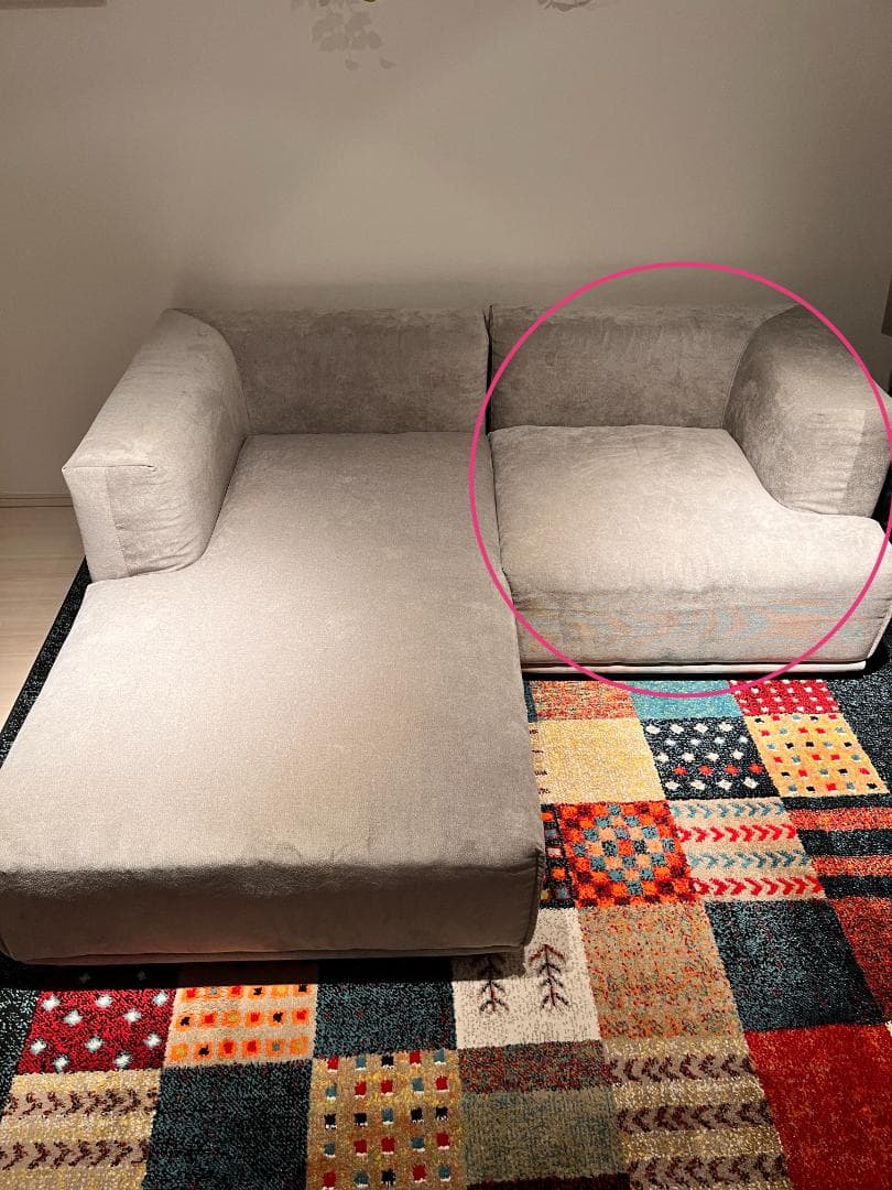 Francfranc メーネソファ アーム 2 L ライトグレー（W815）