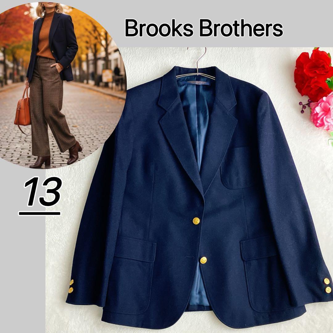 ブルックスブラザーズ★紺ブレ 金ボタン ウール 2B テーラードジャケット