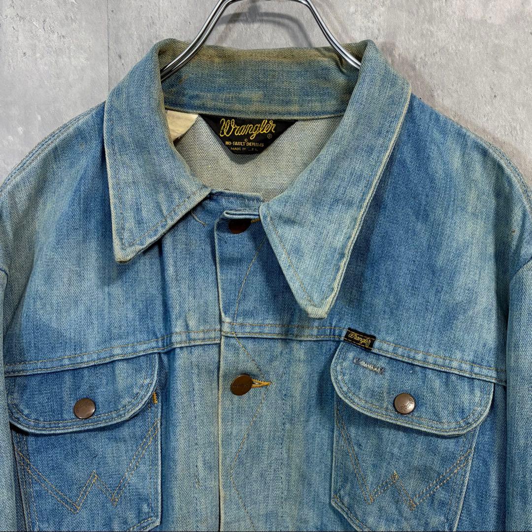Wrangler USA製126MJデニムジャケット80s三角タグ雰囲気系ボロ