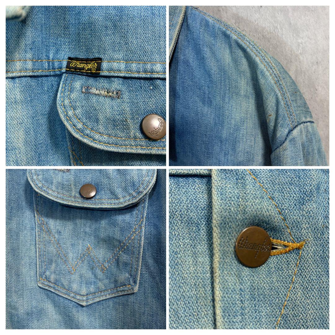 Wrangler USA製126MJデニムジャケット80s三角タグ雰囲気系ボロ