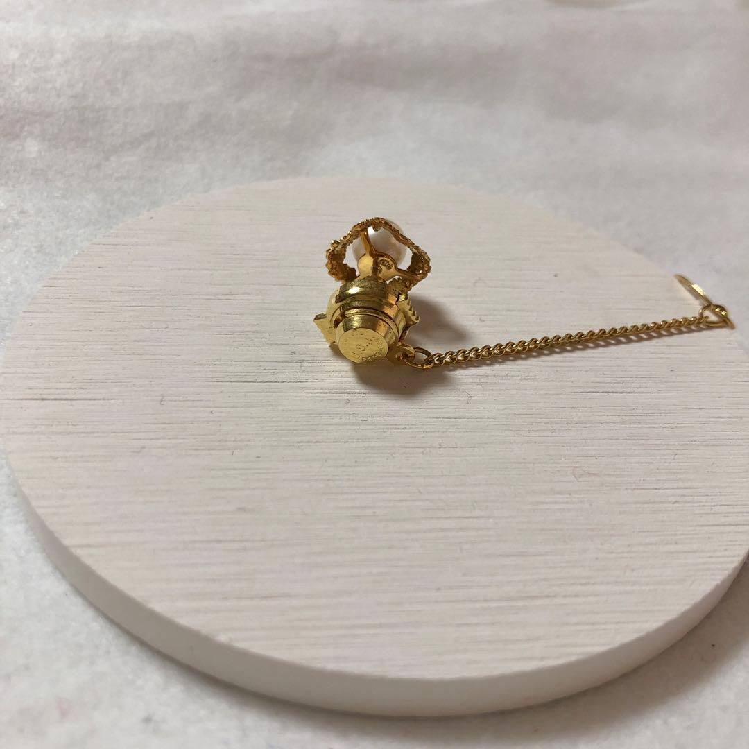 本真珠　タイタック　ネクタイピン　K18