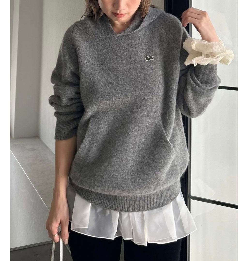 SNIDEL スナイデル LACOSTE/ニットフーディー