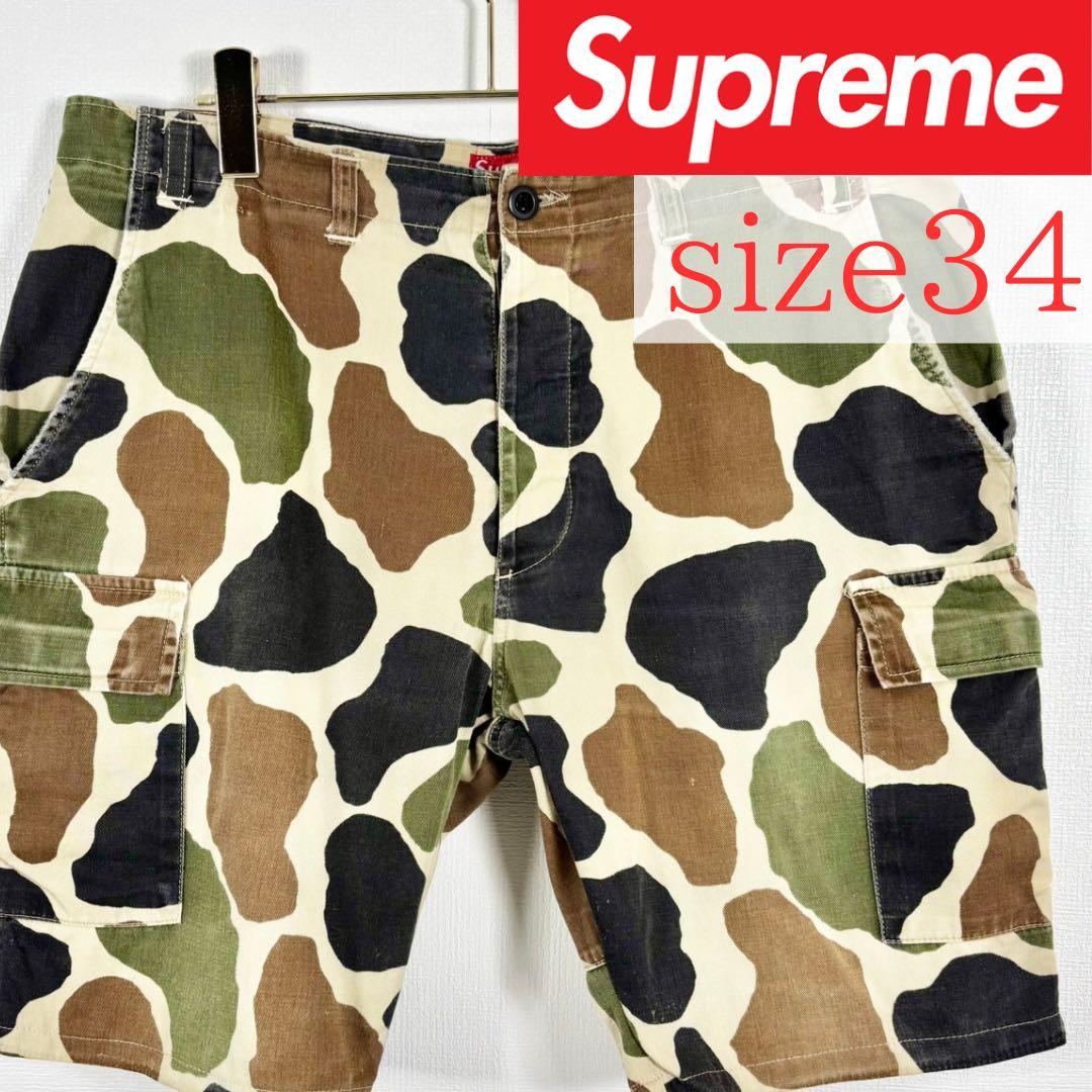 初期 Supreme カモ柄カーゴーショーツ \