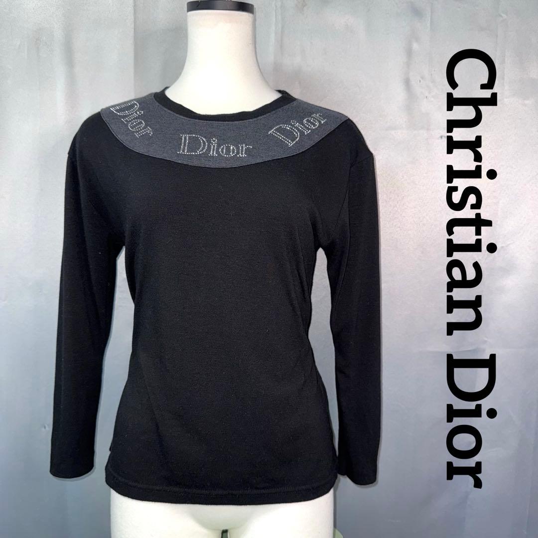 ChristianDior ラインストーン　カットソー　ロングT　ディオール