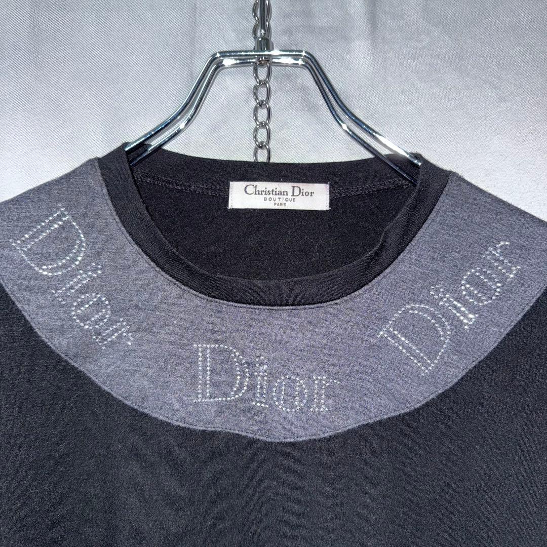 ChristianDior ラインストーン　カットソー　ロングT　ディオール