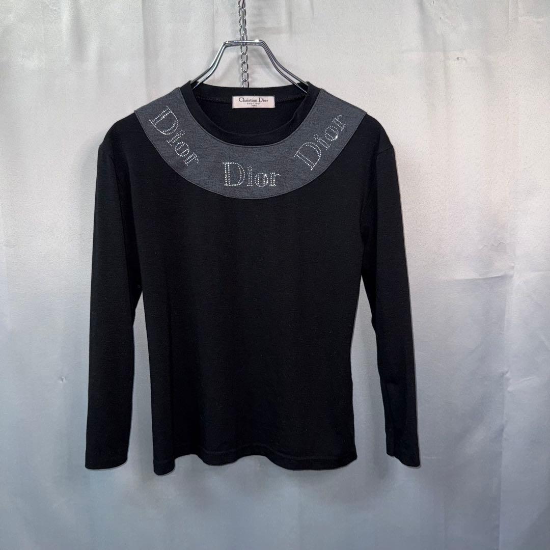 ChristianDior ラインストーン　カットソー　ロングT　ディオール