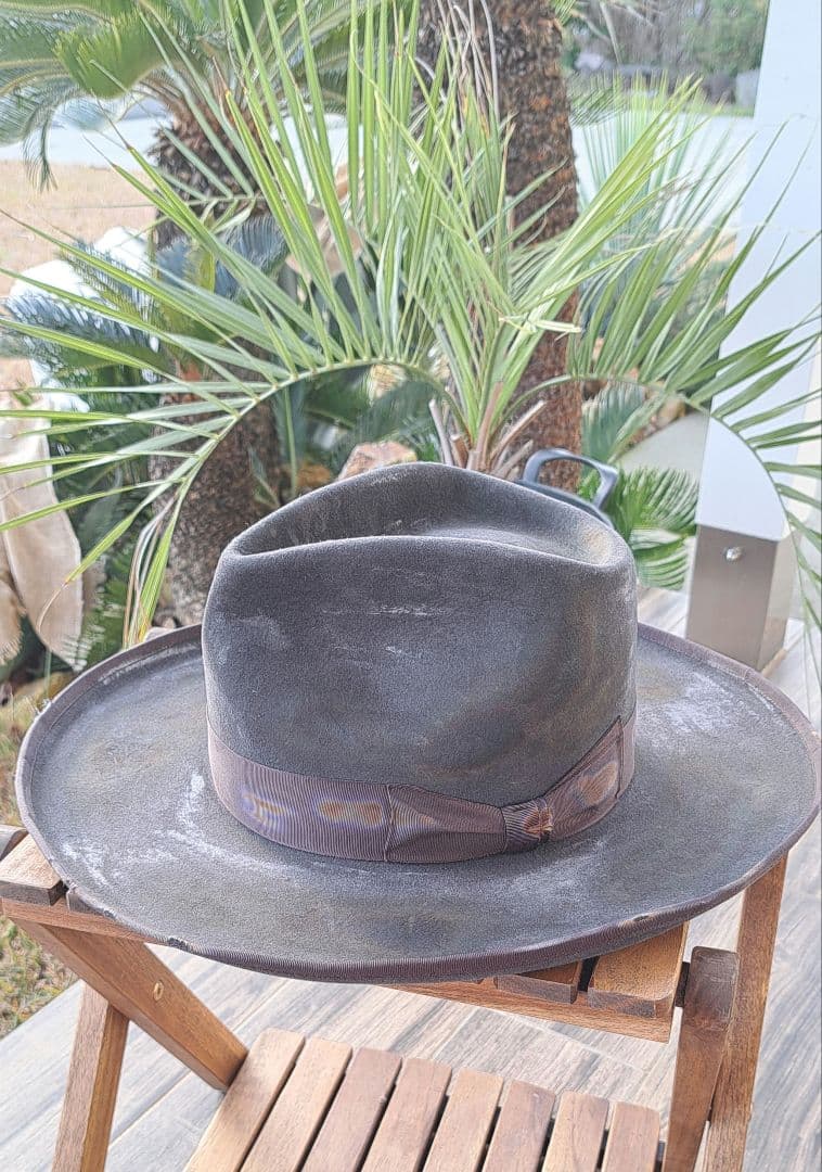 the fat hatter ファットハッター ロングブリム フェドラハット 黒