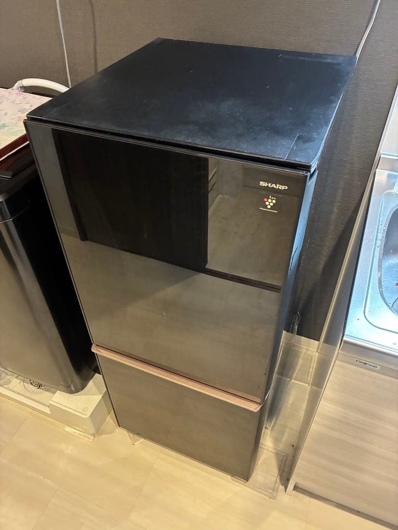 SHARP 2ドア冷蔵庫 ブラック