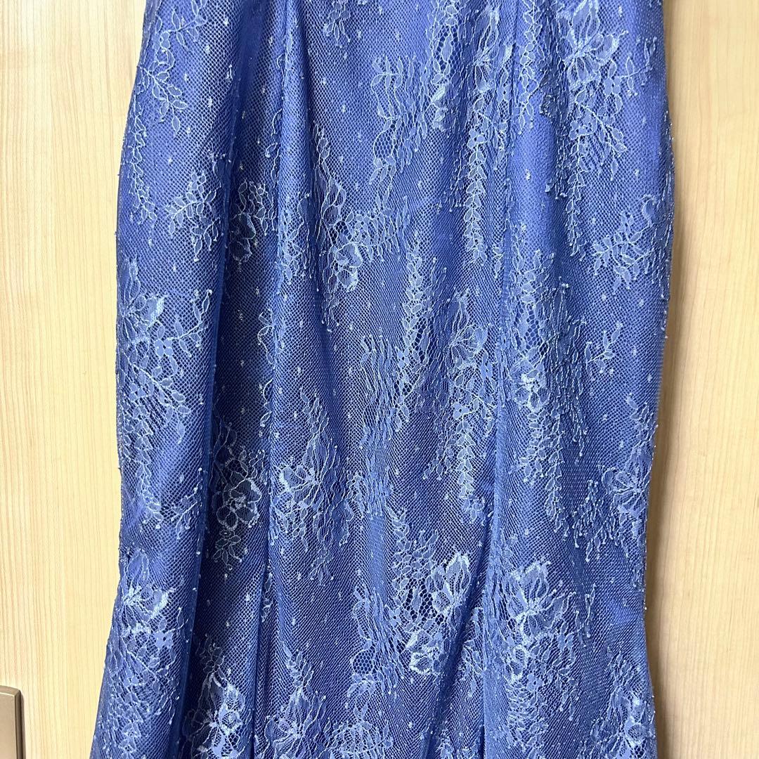 SNIDEL シアーショルダーレースドレス DBLU 0