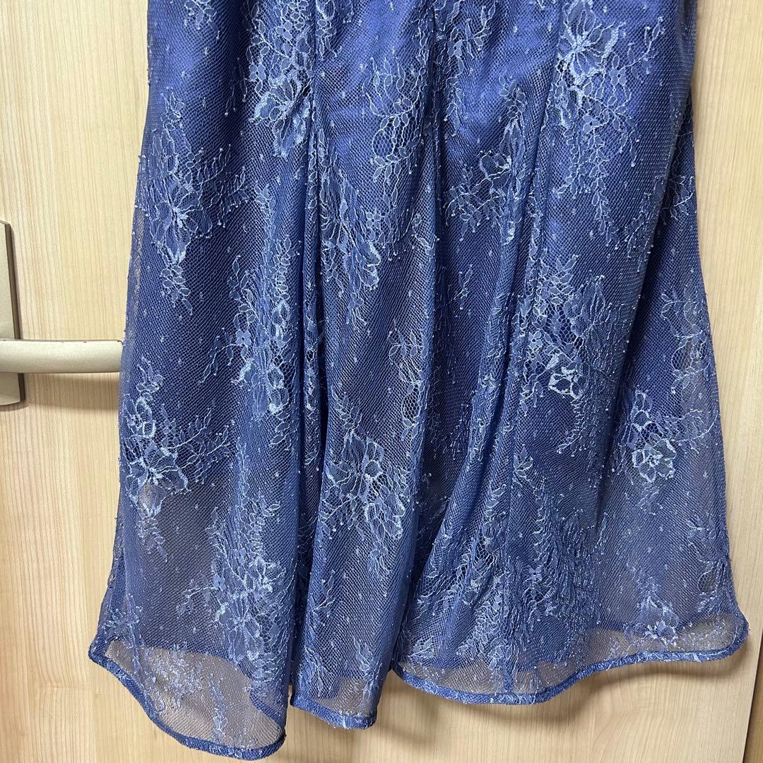 SNIDEL シアーショルダーレースドレス DBLU 0