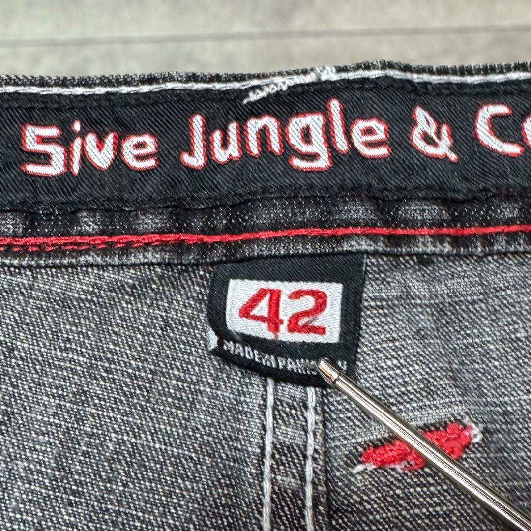 5ive Jungle &Co. W42 ブラックバギーショーツ b-boy