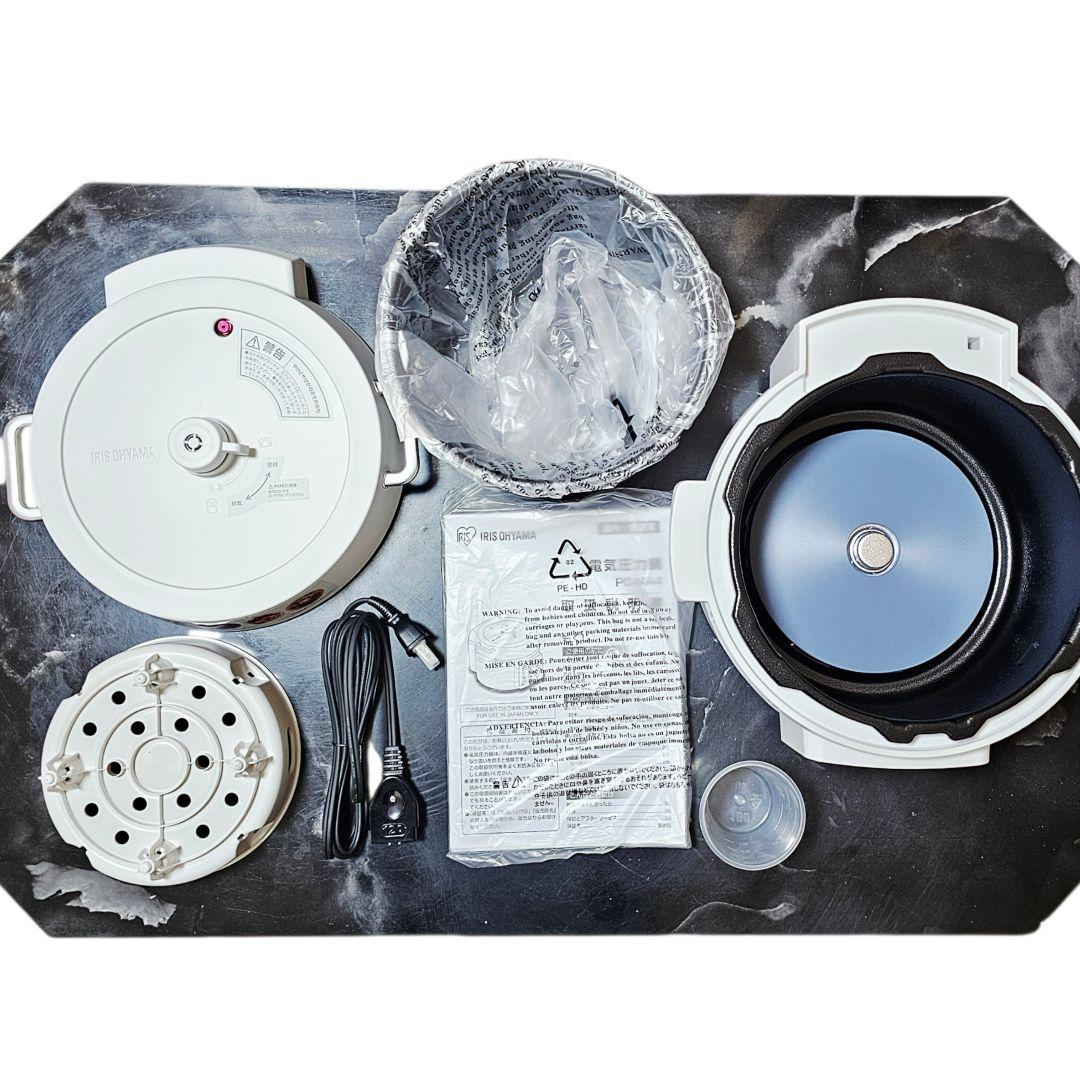 新品 IRIS OHYAMA 電気圧力鍋PC-MA4-W 4.0L 白