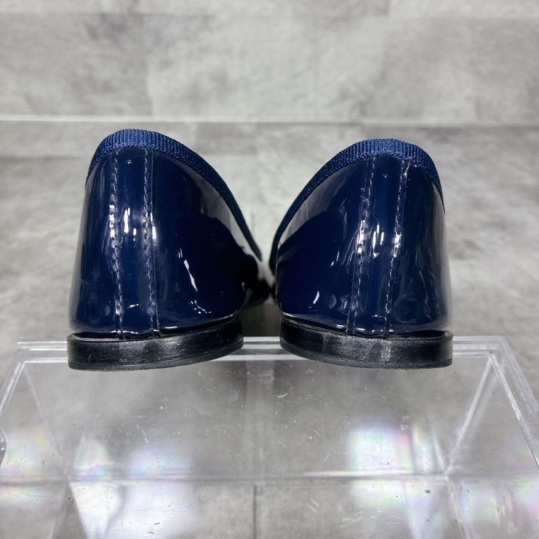 【良品】✨repetto バレエシューズ　フラットパンプス　ネイビー36.5