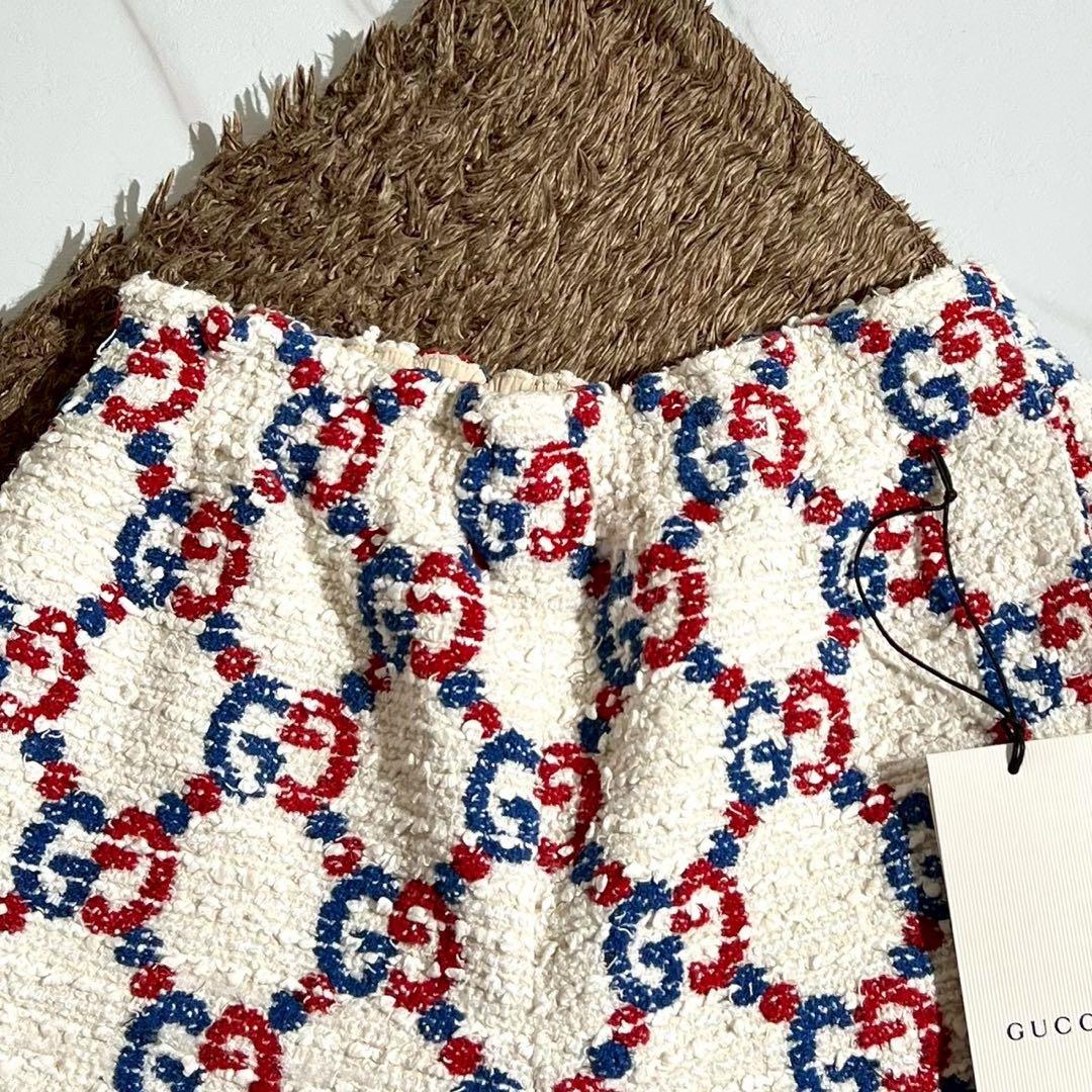 極美品 GUCCI シルヴィGG柄ショートパンツ 現行 42 キュロット19AW