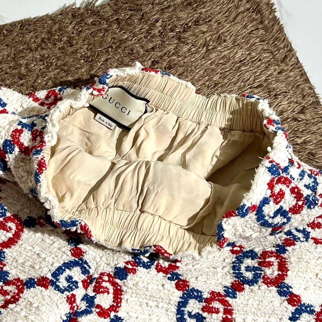 極美品 GUCCI シルヴィGG柄ショートパンツ 現行 42 キュロット19AW