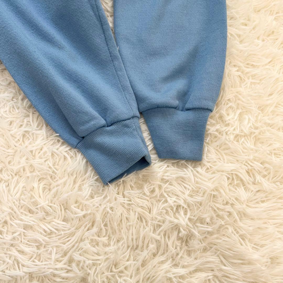 70's USA製 ビンテージ 白足 ミッキー スエット XL 水色