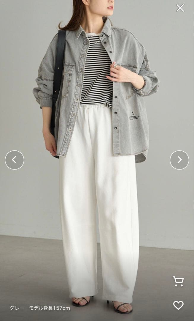 最終お値下げ《美品》PUAL CE CIN★ヴィンテージライクデニムシャツ