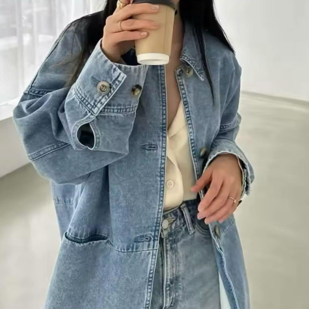 CLANE WORK OVER JACKET BLUE クラネ デニムオーバー