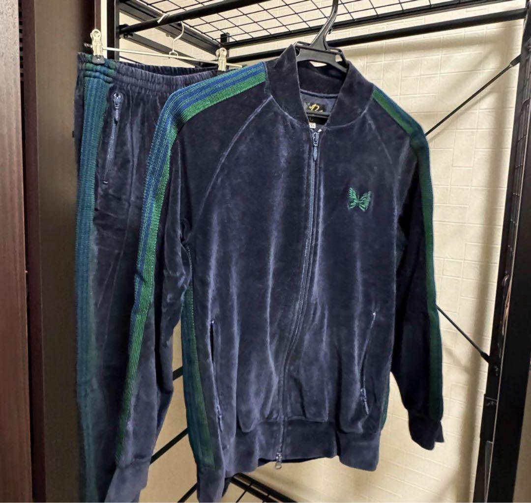 Needles ニードルズ　ベロアジャージ ネイビー