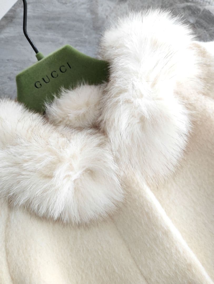 TO BE SHICフォックスファーベルスリーブジャケット☆アルパカ混FOXEY