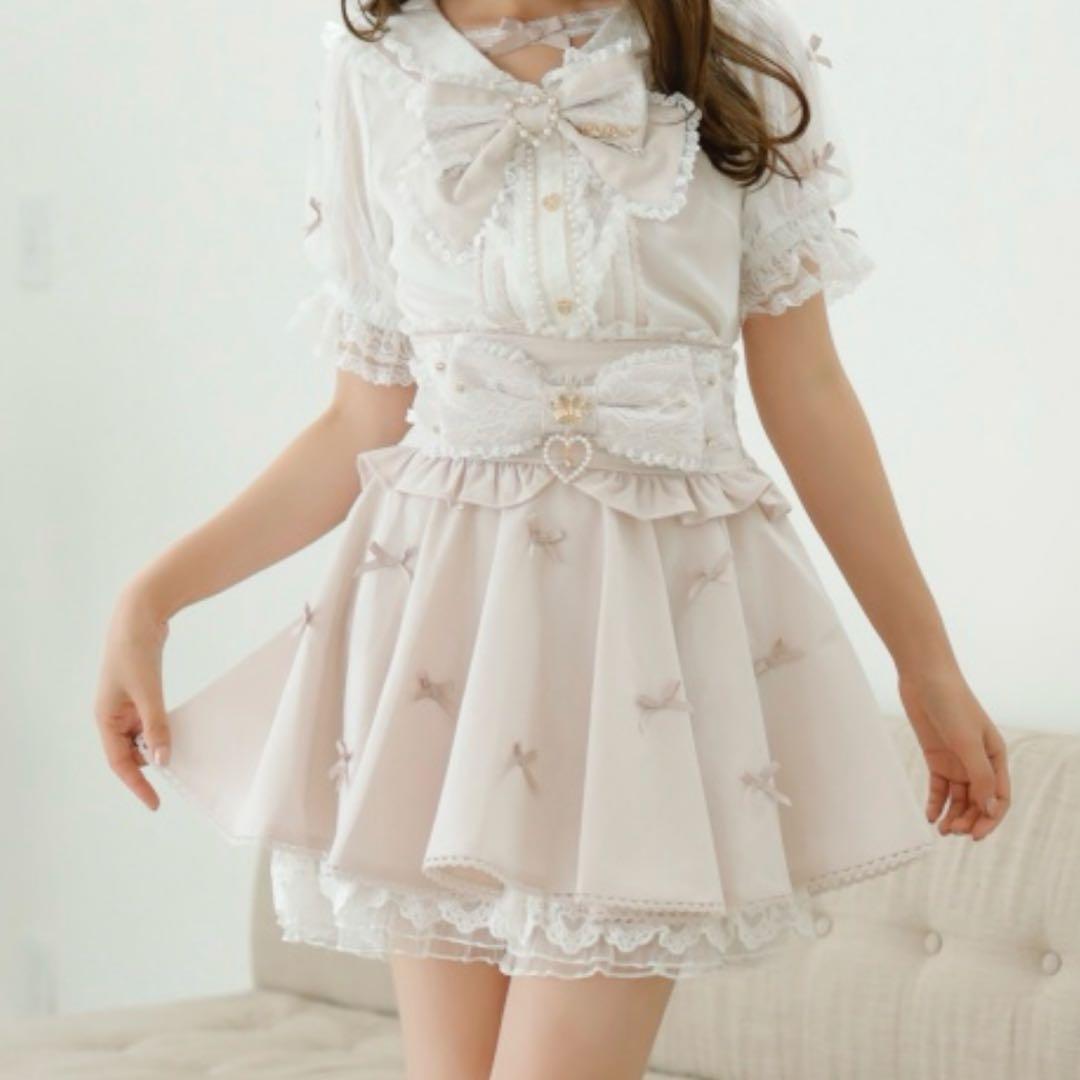 LIZLISA メニーリボンサーキュラー スカート