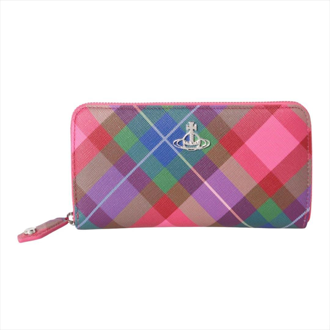 な*s様 ヴィヴィアン　カラフルチェック柄 長財布