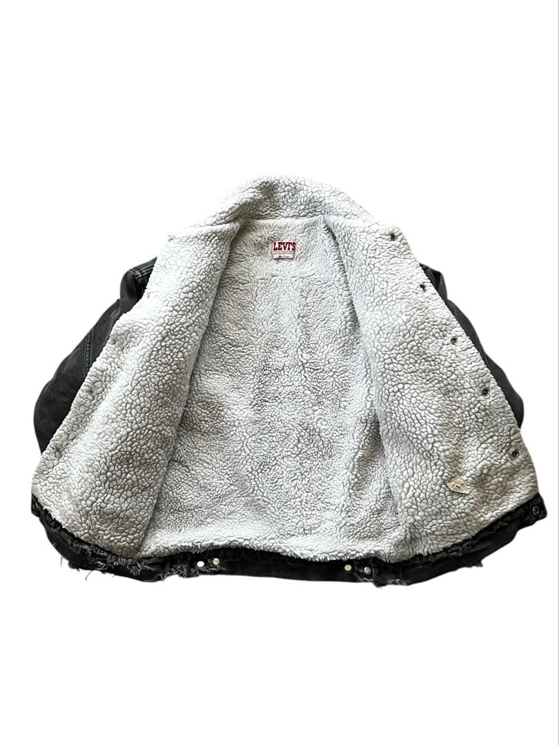 vintage us製LEVI'Sリーバイス裏ボアトラッカージャケット黒S