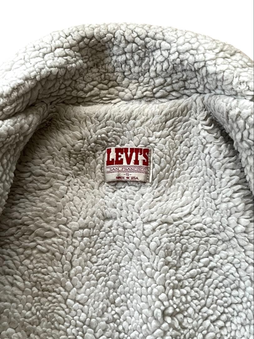 vintage us製LEVI'Sリーバイス裏ボアトラッカージャケット黒S