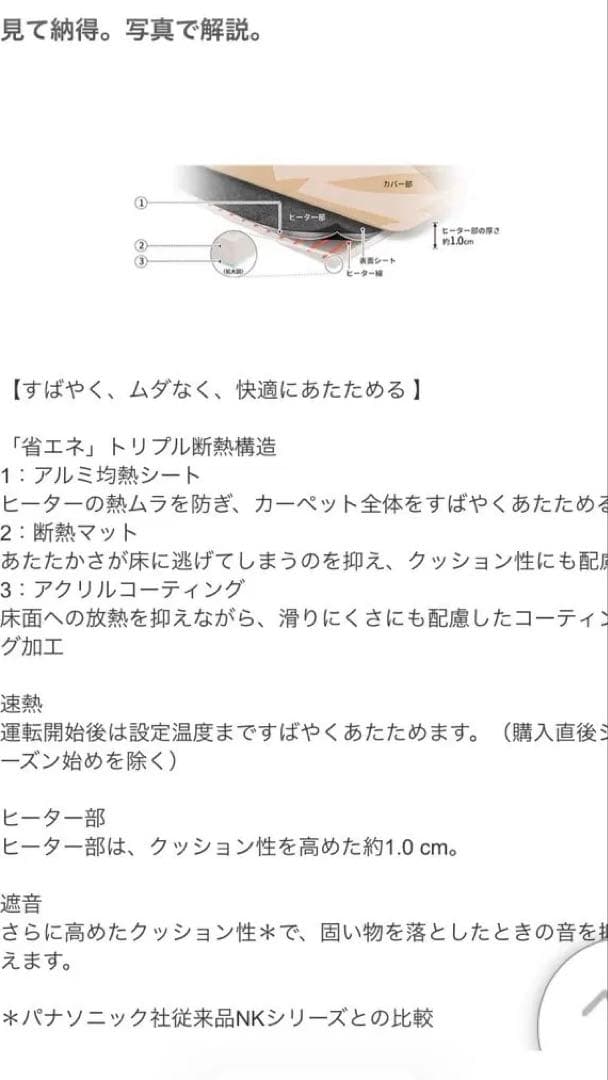 あいりす☆2022年製Panasonic 着せ替えカーペット 2畳相当