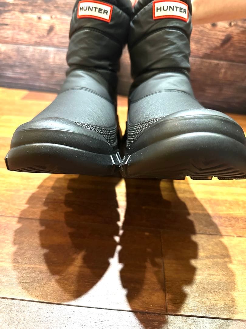 新品未使用 超人気HUNTER ハンター スノーブーツ 防寒 黒UK5 24cm