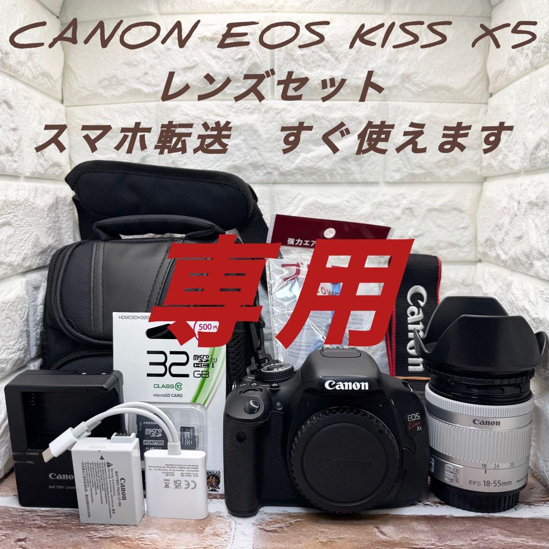 田中様希少シルバー色レンズCanon EOS KISS X5 レンズセットスマホ