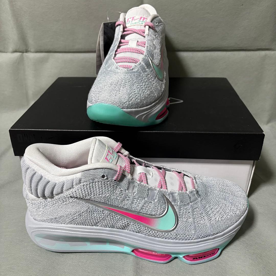 ナイキ　G.Tハッスル3 グレー　グリーン　ピンク　緑　27.0