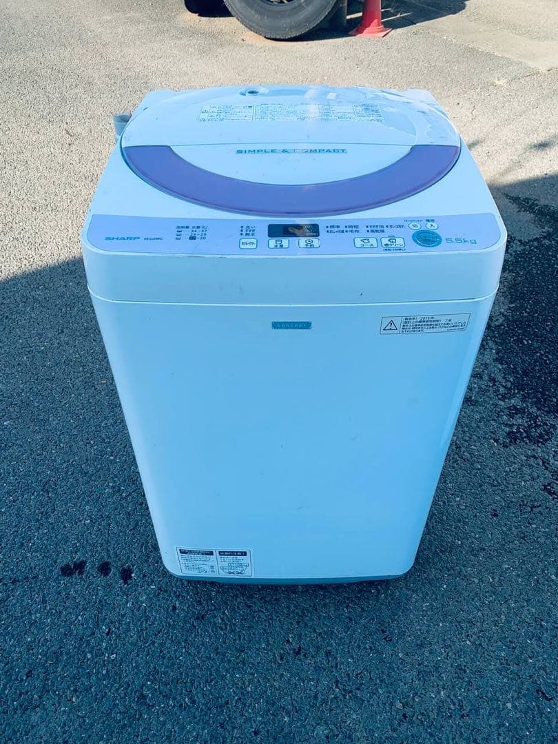 送料設置無料　SHARP 電気洗濯機　ES-G55RC-P