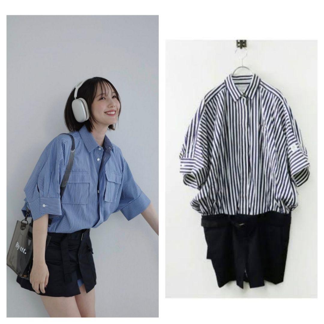 sacai サカイ THOMAS MASON ハーフスリーブシャツワンピース