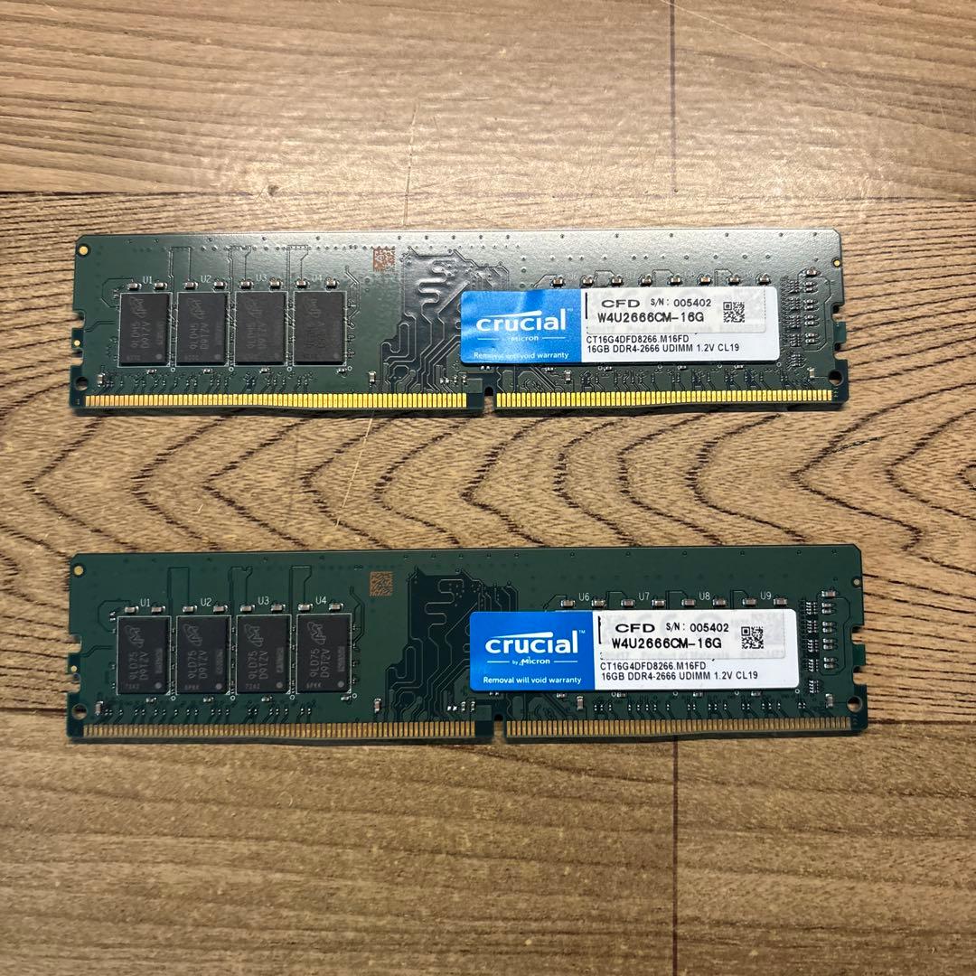 crucial DDR4-2666 16GB✖︎2