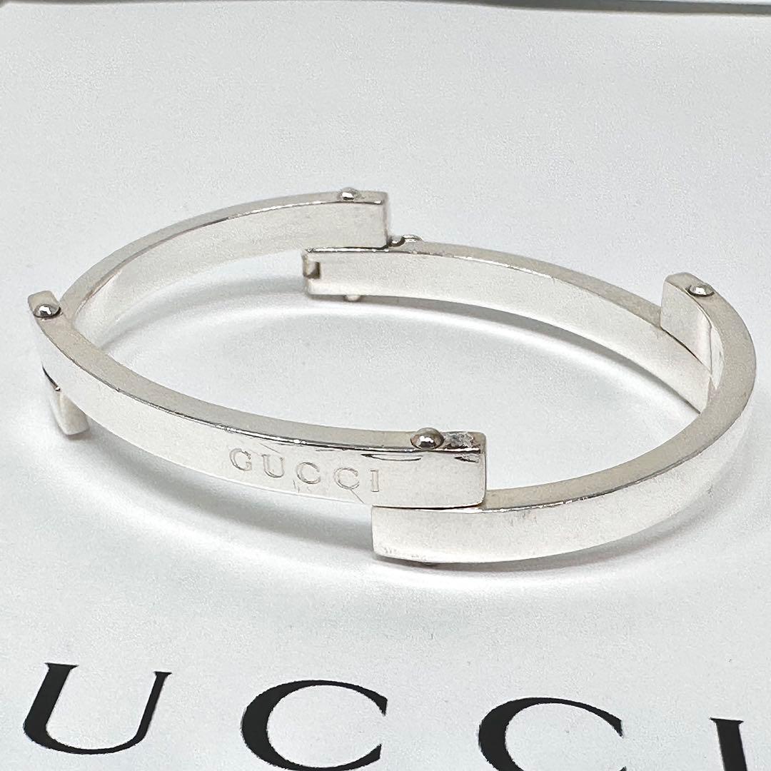 GUCCI グッチ　バー　リンク　シルバーブレスレット　バングル　925