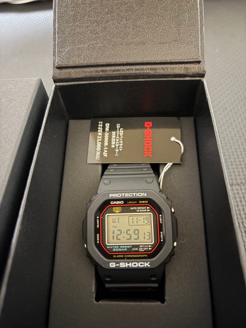 タグ付 G-SHOCK DW-5000R-1AJF 初代G-SHOCK復刻モデル