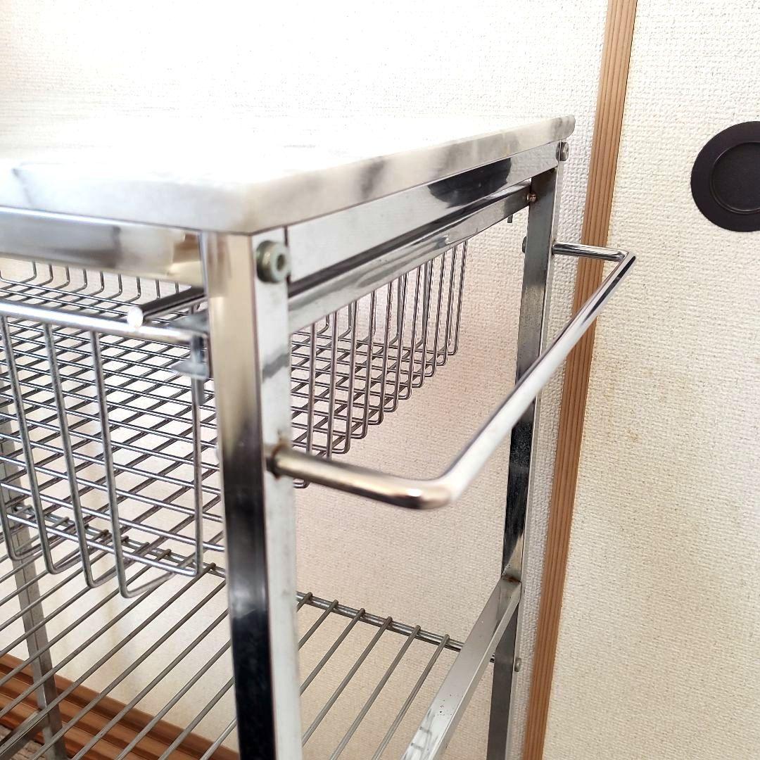 アスプルンド マーブルトップトローリー L キッチンワゴン キャスター付き