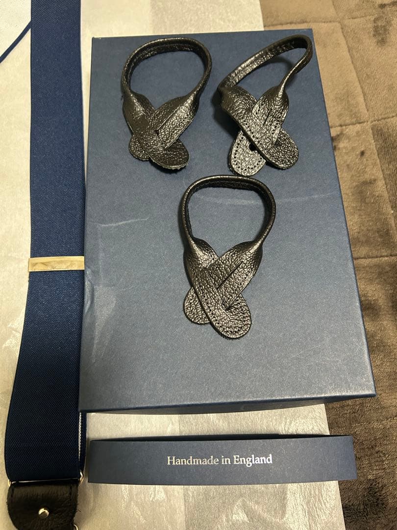 R*l様 アルバートサーストン サスペンダー（ネイビー無地）