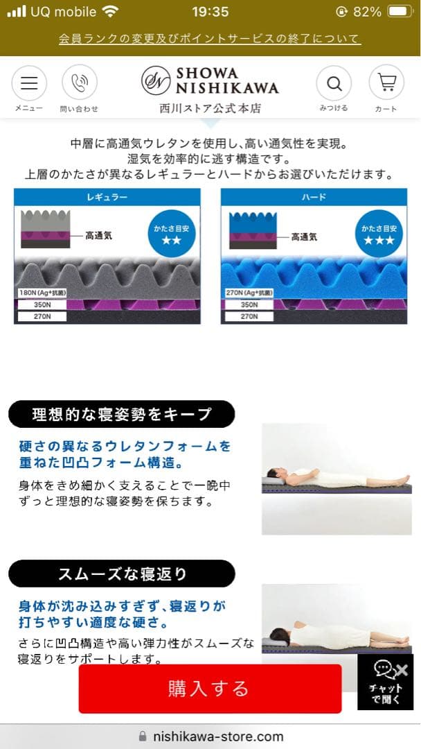 昭和西川　ムアツフトン　スタンダード　ハード　シングル　美品