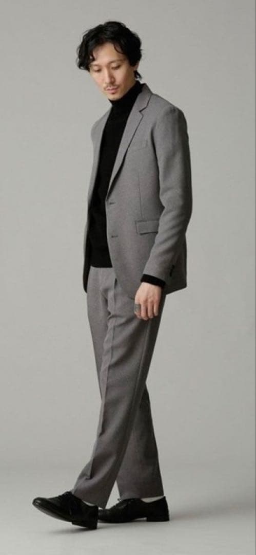 ナノユニバース LB.03 ウーリーツイル セットアップスーツグレーM