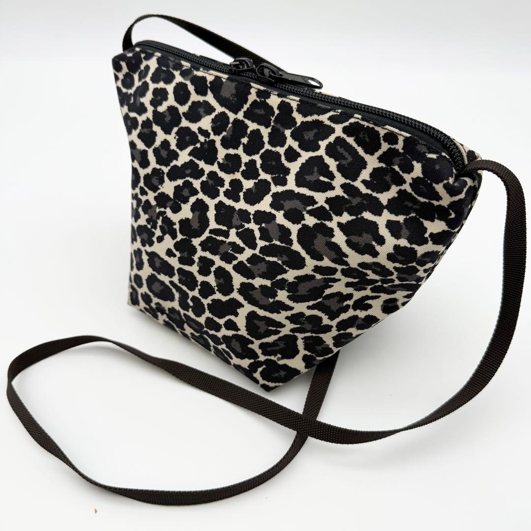 エルベシャプリエ 2885F 舟型ショルダーバッグ S パンサーブラン ヒョウ柄